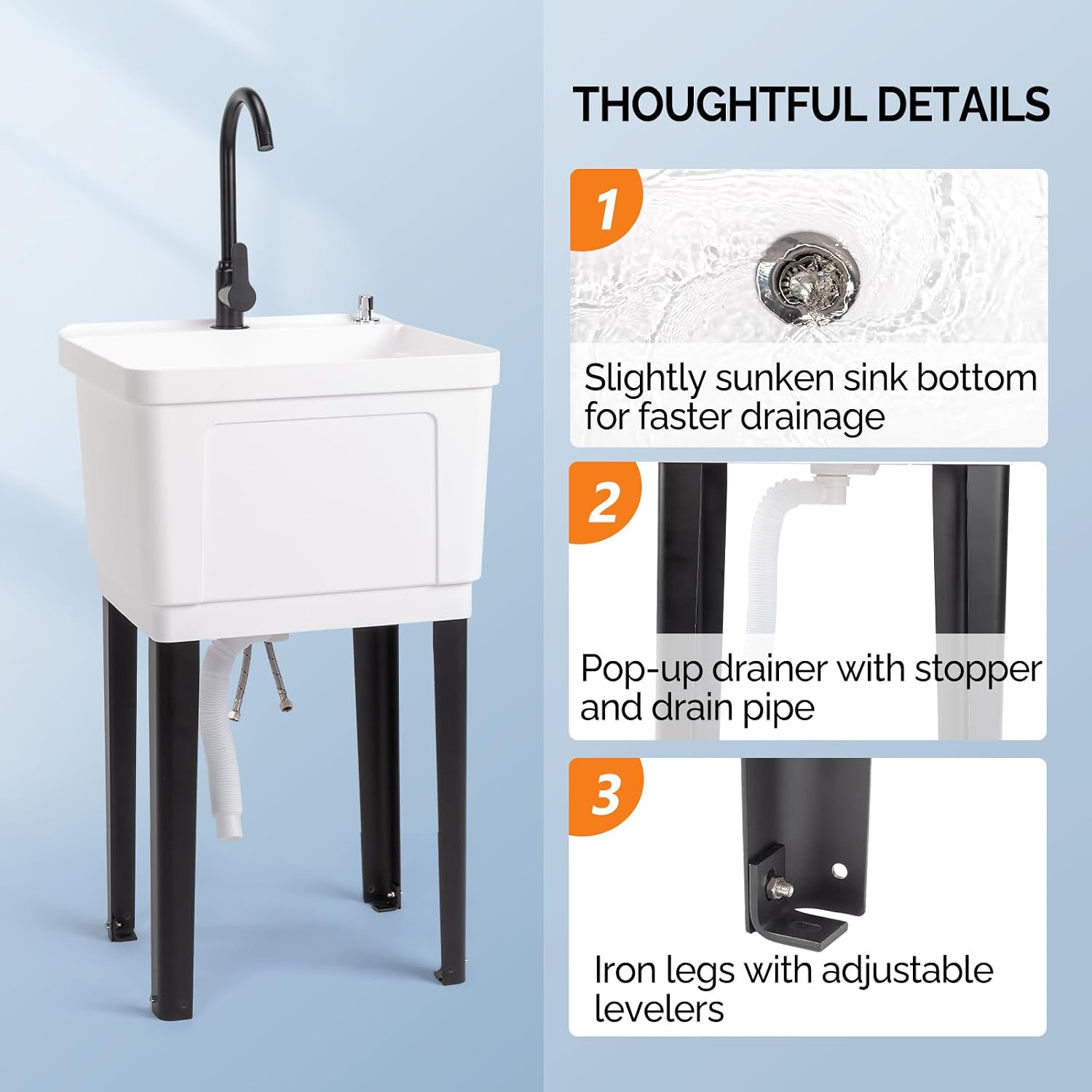 13-Gallon Utility Sink Laundry - đánh giá và giá Laundry